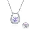 RANDES Alexandrite Horse Shoe Pendant Birthstone Jewelry for Women Sterling