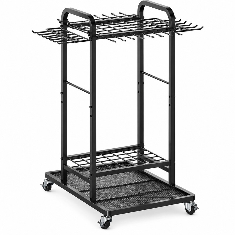 SOYEEZE 3 Tier Garden Tool Organizer Cart, Heavy Duty Metal