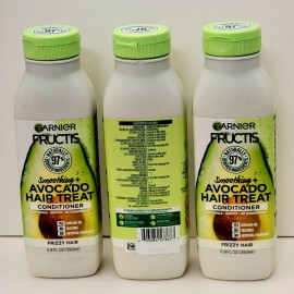 Garnier 3 - GARNIER FRUCTIS SMOOTHING + AVOCADO HAIR TREAT CONDITIONER 11.8 fl oz FRIZZY