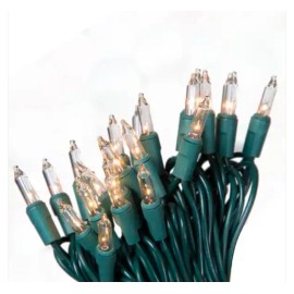 Home Accents 100 Mini Clear Green Wire Indoor Outdoor Christmas Lights Lot of 4