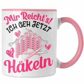 Trendation - Crochet Accessories Cup Gift Knitting Gifts Crochet Grandma Mir Rich I Go Crochet (Pink)