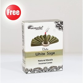 Satya Sai Baba Satya Sandalwood 250 gm Incense Sticks with Free Vedic White Sage Natural Incense Cones (Agarbatti Box 250 Grams All Sticks for Refinement, Concentration and Serenity)