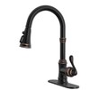 BWE Solid Brass Kitchen Faucet, Oil Rubbed Bronze Kitchen Sink