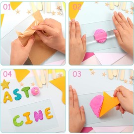 TSKDKIT Acrylic Clay Rollers with Acrylic Sheet, Acrylic Board and Acrylic Roller Polymer Clay Rolling Pin for DIY Clay Crafting Shaping and Sculpting