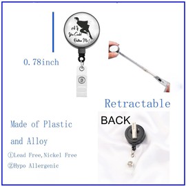 BEKECH Twilight Inspired Retractable Badge Holder As If You Could Outrun Me Twilight Fans Gifts Edward's Girl Gifts (As If You Could Outrun Me)