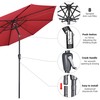 Yescom 9FT UV50+ 3000PA Aluminum Patio Umbrella with Crank Tilt