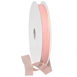 Morex Ribbon 1401.03/50-409 Harmony Ribbon, Metallic, 5/8 inch by 50 yd, Coral, Item 1401.03/50-409,Coral