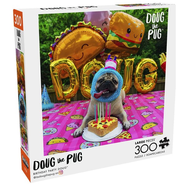 Buffalo Games - Birthday Party Doug - 300 Large Piece Jigsaw Puzzle for Adults Challenging Puzzle Perfect for Game Nights - 300 Large Piece Finished Puzzle Size is 21.25 x 15.00