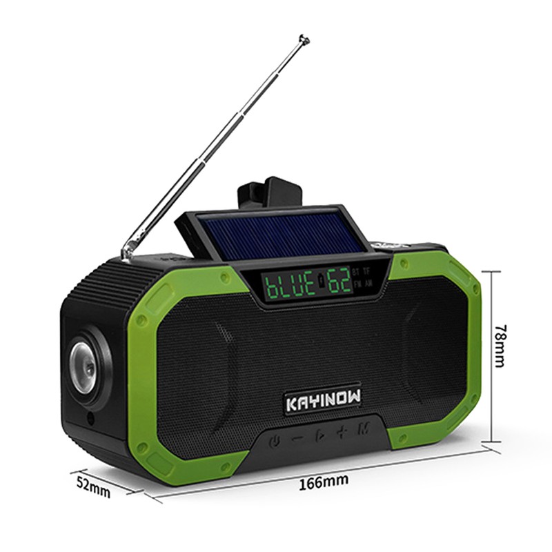 Portable Hand Crank Radio Multifunction IPX6 Waterproof Outdoor Emergency FM