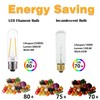 T10 Edison LED Tube Bulbs - Warm White, 2700K, Dimmable
