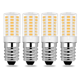 LFLAMPON E14 European Base LED Bulbs,E14 Light Bulb Warm White 3000K,4W Equivalent 30-40W Incandescent, 460LM Non-Dimmable for Chandeliers,Ceiling Fan,Pendant,4 Packs