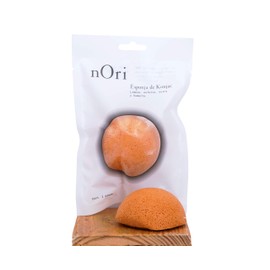 NORI Esponja Facial Konjac Licopeno -KONJAC SPONGE NATURAL - SKINCARE para piel madura - Limpia y exfolia tu piel suavemente.