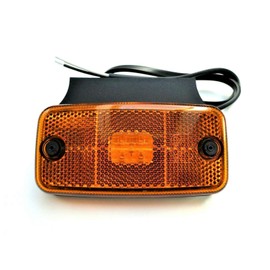 Matel Service LED Outline Marker Light Yellow 12/24V 110x75x29 with Cable Reflector Truck