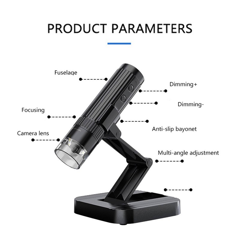 Digital Microscope 50‑1000X Magnification 2 Million Pixels Handheld USB Microscope