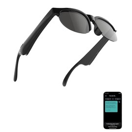 Jcodgle AI Translator Smart Glasses with Bluetooth Audio, Photochromic Lenses, Voice Assistant, Open-Ear Sunglasses for Men and Women, Real-Time Translation, 110+ Languages Supported (Black)