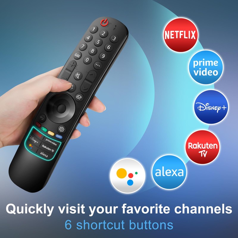 Voice Magic Replacement for LG-Smart-TV-Remote-Control 2018-2024,Universal for LG-Magic-Remote with Voice