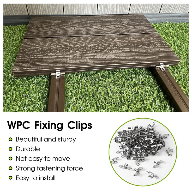 SUPAWAY Pack of 100 WPC Tile Clips 6.5 mm Plank