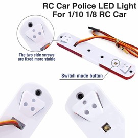 VGEBY RC LED Police Light 4 Modes for 1/8 1/10 RC Car LED Alarm Light Blue Red Yellow Blue (YELLOW)