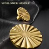 TKWINKT 6 Pack Cabinet Knobs Gold Drawer Knobs 1.42 inch