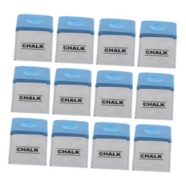 BIUDECO Professional Billiard Cue Chalk Cubes 12 Pieces for Pool Stick Supply for Home Tournament Play