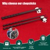 Chinese Chopsticks Set, 2 Pairs Bamboo Shape Chopsticks with 2