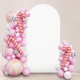 Poise3EHome 6 ft White Arch Stretchy Backdrop Cover for Wedding Birthday Baby Shower Party Arch Backdrop Stand Decoration