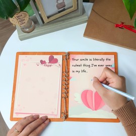 HEARTAGS- Anniversary Wood Card | 6x8 in Tree Of Heart Birthday Wooden Card For Husband, Wife, Him, Her, Boyfriend, Girlfriend, I Love You Wedding Anniversary Card