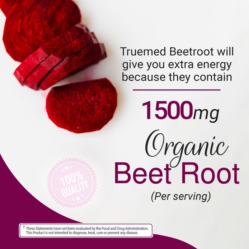 TrueMed TrueMed Beetroot Supplement, Beet as Beta Vulgaris 1500 Mg