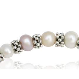 Anthony Vincent Regalo Moda Collar y Aretes Blanco Rosa Salmon. Súper acomodo al Cuello - Excelente opción de Regalos para Mujer! - Regalo para Mujer - Joyeria para Mujer - Juego para Mujer!