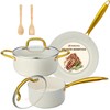 M MELENTA Pots and Pans Set Non Stick, 7 Piece