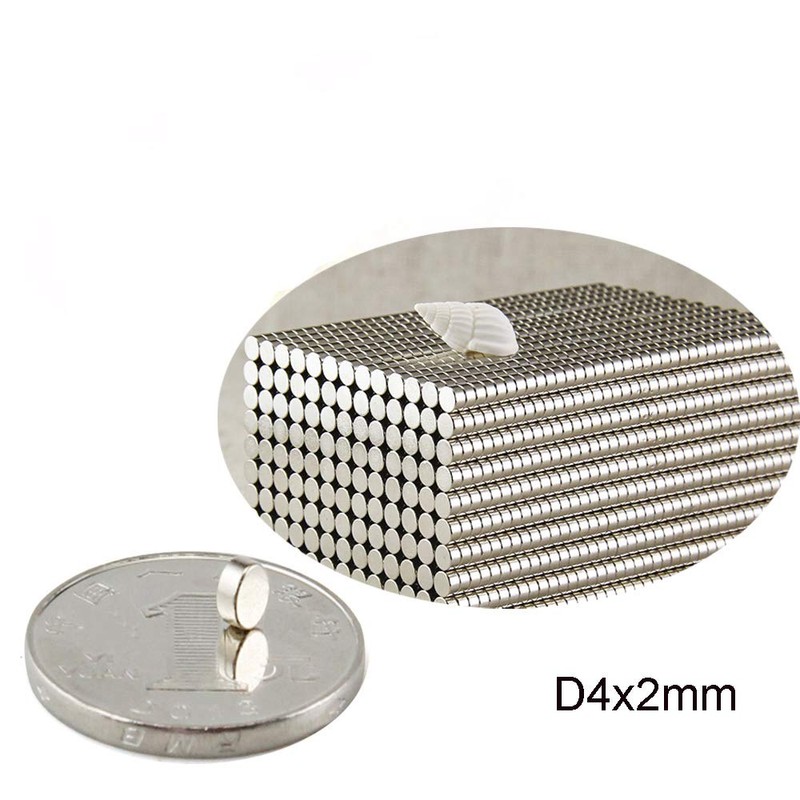 D4mmX2mm-200pcs Magnets,Neodymium Magnets Refrigerator Magnets,Ideal for Refrigerator,Office,Science and Technology Small