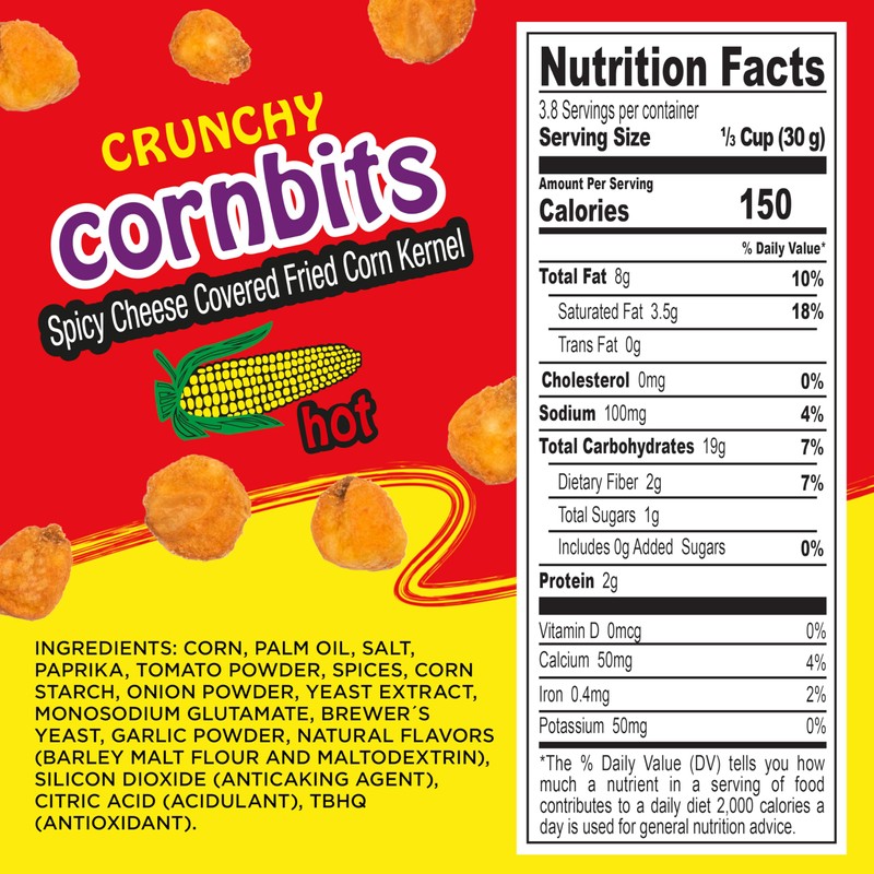 Diana Elotitos Crunchy Corn Kernel Snacks, Spicy Piquete Flavor, 4.05