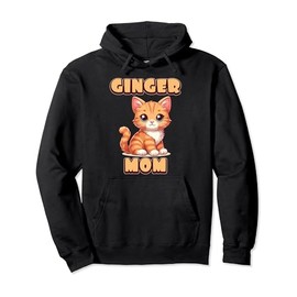 Ginger Mom Cute Cat Lover Pullover Hoodie