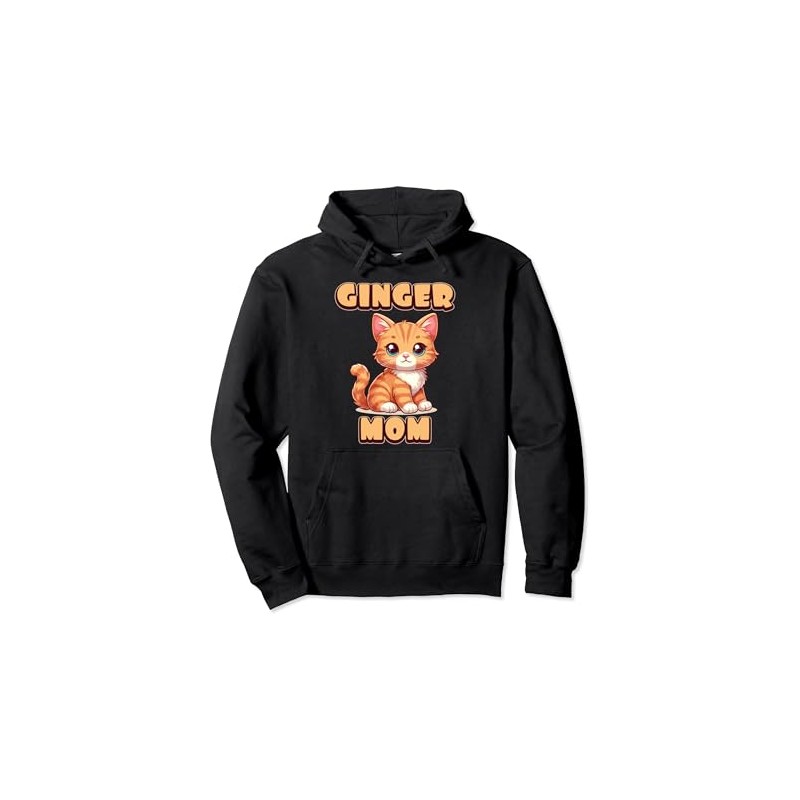 Ginger Mom Cute Cat Lover Pullover Hoodie