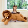Tezituor 43.3inch Giant Lion Stuffed Animals, Realistic Large Stuffed Lion