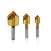 Countersink Drill Bit Set, 3pcs Single Flute 90 Degree Edge