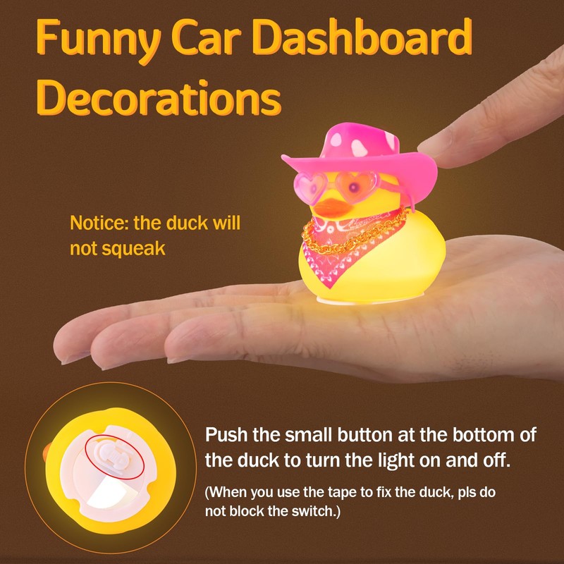 wonuu Cute Yellow Rubber Duck with Light Glowing Rubber Ducks