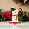Glitzhome Christmas Stocking Holder, Set of 2 Metal Snowman Hanger