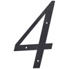Hillman 847378 Black House Number 4, 6-Inch Nail Plastic