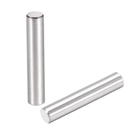 TOP-VIGOR 25Pcs 6mm x 35mm Dowel Pins Shelf Support Pegs, 304 Stainless Steel Cylindrical Shelf Support Pin Fasten Elements Silver Tone