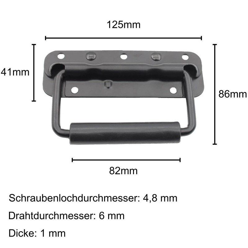 ORTAVA Pack of 2 Folding Handles, Spring-Loaded Crate Handle, Cold