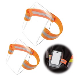 PAVIKE Armband, ID Card Holder, Set of 2, Adjustable Arm ID Badge, Elastic Arm, ID Card, Waterproof Card Case, Velcro Design, Reflective Tape Included, Sports, Commuting to Work