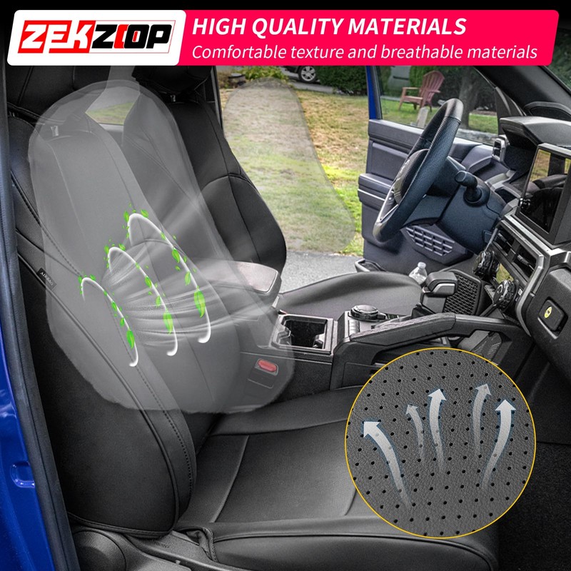 Zekzoop Seat Cover Compatible with 2024 2025 Toyota Tacoma Seat