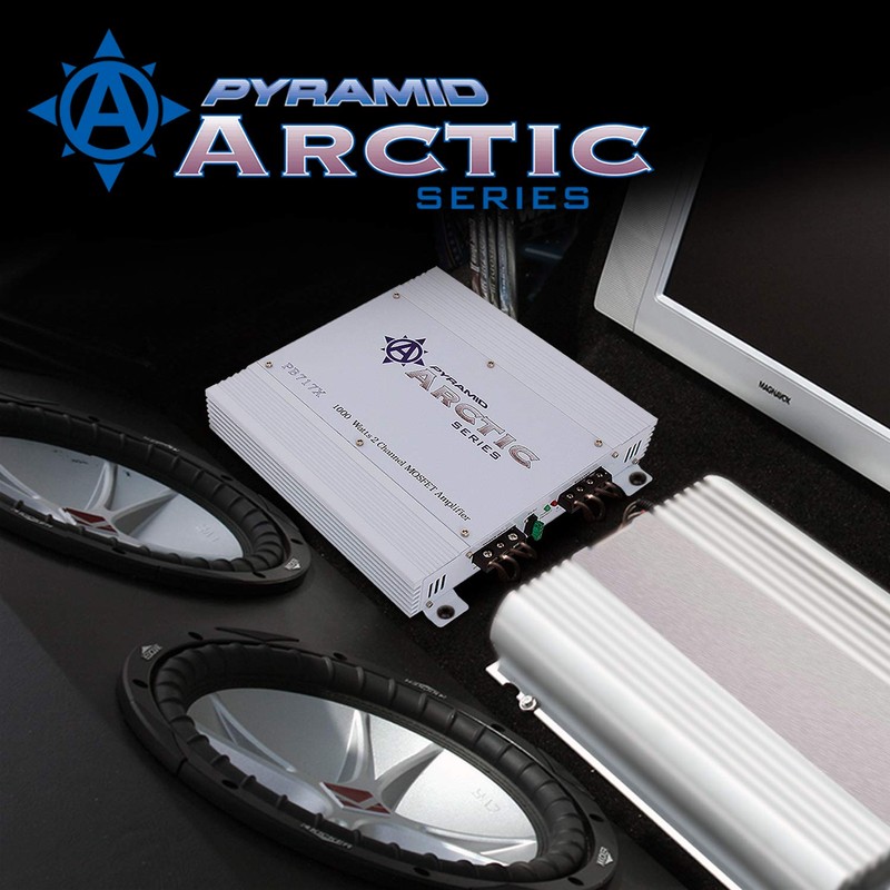 Pyramid 2 Channel Car Stereo Amplifier - 1000W Dual Channel