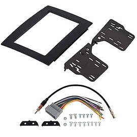 ECOTRIC Double Din Radio Dash Bezel Stereo Kit Compatible with 06-10 Dodge Ram 1500 2500 3500 Chassis Cab Installation Kit