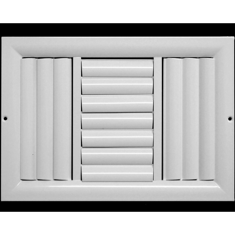 HVAC Premium 10''w X 8''h 3-Way Aluminum Curved Blade Adjustable