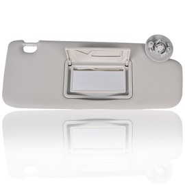 Sun Visor Gray Right Passenger Side RH with Mirror Fit for 2012-2019 Chevy Sonic 2013-2016 Chevy Spark Replacement OE#95054956 42478247 95327503 95473604 (Right Passenger Side)