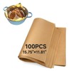 100Pcs Sourdough Parchment Paper for Dutch Oven, 15.75x11.81" Precut Brown