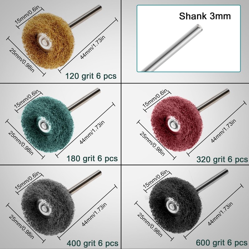 EEEKit 75PCS Abrasive Buffing Polishing Wheels Wire Brushes Set, Wool