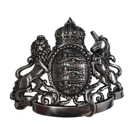 BELTINGER Lion and Unicorn Belt Buckle 4.0 cm | Buckle Interchangeable Buckle Belt Buckle 40 mm Solid | For Costume, silver